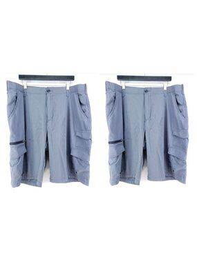 Set of Two Iron Lightweight Shorts Mens Size 40 Gray With Zip Pockets